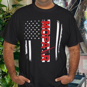 Mopar Flag America Motor Car Sports Racing Gift T Shirt Size XLarge